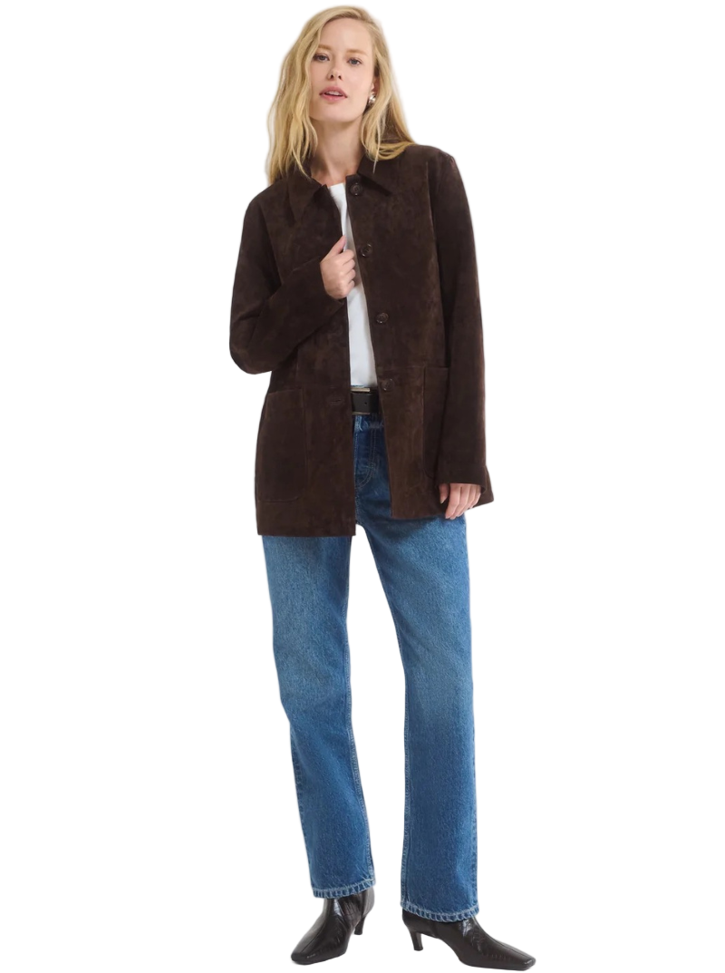 YELLOWSTONE JACKET IN ESPRESSO SUEDE